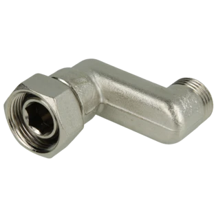 Offset fitting S-connection 1/2" x 3/4" union nut 40 mm