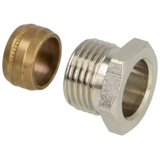 Knelkoppeling vernikkeld &Oslash; 15 mm 1/2" US