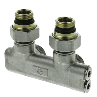 Umlenkst&uuml;ck Eck mit &Uuml;bergangsnippel 1/2"AG x 3/4"