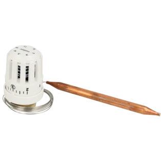 Thermostat head with remote sensor for fixed setpoint controllers