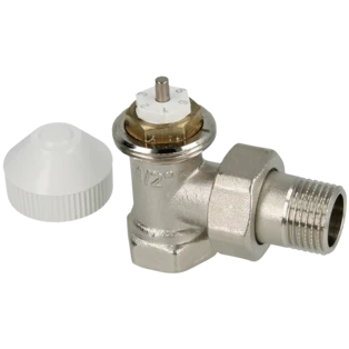 Valvola termostatica angolare 1/2" con preregolazione