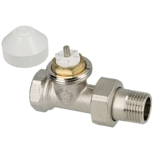 Valvola termostatica diritta 1/2" con preregolazione