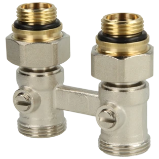 Hahnblock Vekotrim 2-Rohr Durchgangsform 1/2" IG