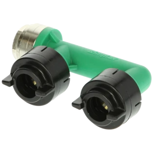 Pressure test bridge with quick fastener