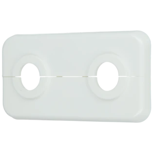 Snap-on rosettes double &Oslash; 22 mm white