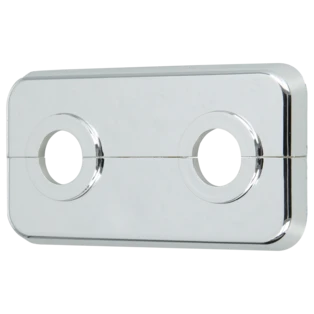 Snap-on rosettes double &Oslash; 15 mm chrome-plated