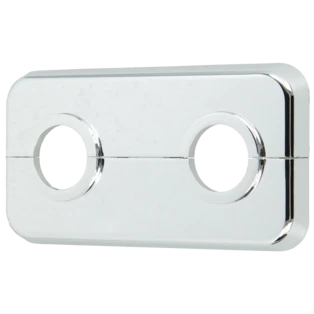 Snap-on rosettes double &Oslash; 18 mm chrome-plated