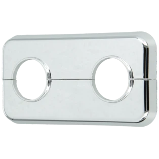 Snap-on rosettes double &Oslash; 22 mm chrome-plated