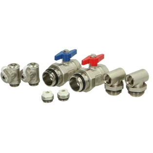 Manifold connection set 1" for underfloor heating manifolds