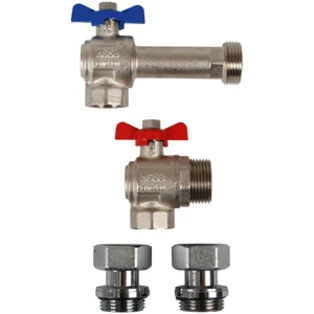 WESA elbow-connection-set 3/4" x 1" for underfloor heating manifold