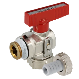 Valvola a sfera KFE nichelata ad angolo 1/2"