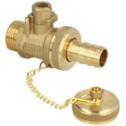 F+D ball valve 1/2" with cap brass