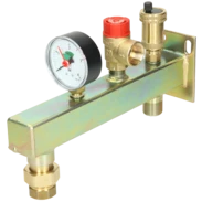 Vessel connection assembly for expansion vessels 3 bar