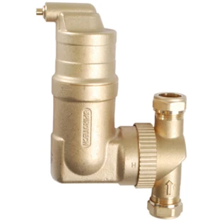SpiroVent microbubble deaerator 28 mm compression vertical and horizontal