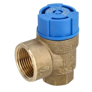 Safety relief valve for drinking water 1/2" 6 bar