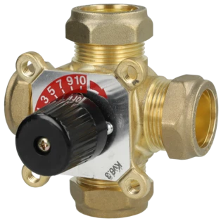 4-Wege-Heizungsmischer Klemmring &Oslash; 28 mm