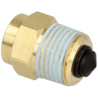 Mounting valve 1/4" IT x 3/8" ET brass self-sealing for pressure gauges