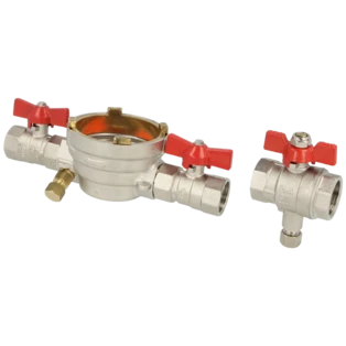 Set de montage EAT 3/4" DS6-KH-D avec 3 robinets &agrave; bille