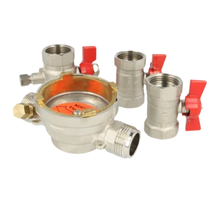 Inbouwset EAT1" DS6-KH-D met 3 kogelkranen