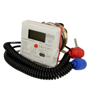 Heat meter measuring capsule with remote display 2.5 m&sup3;/h