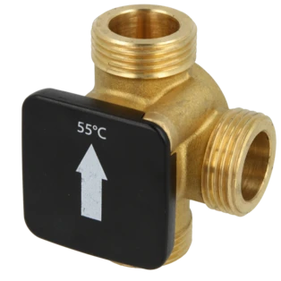 Thermisch laadventiel 1" US met openingstemperatuur +55 &deg;C