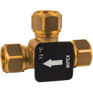 Thermal load valve 22 mm opening temperature +72 &deg;C