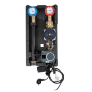 Pump group mixed circuit with setpoint controller