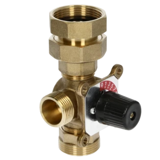3-way mixing valve for pump groups and heating circuits