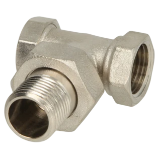 R&uuml;cklaufverschraubung 3/8" Eckform vernickelt