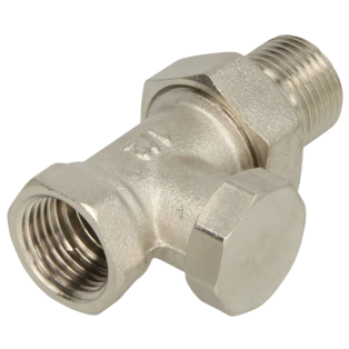 Raccordo di ritorno 1/2" transito bloccabile nichelato