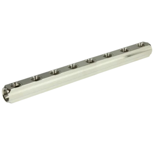 Nourrice laiton 9 entr&eacute;es avec raccord en 3/4''