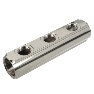 3-fach Messingverteiler mit Anschluss 1"