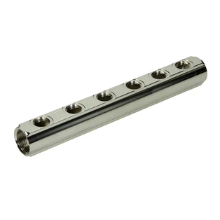 6-fach Messingverteiler mit Anschluss 1"