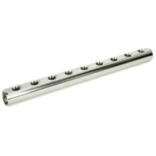 9-fach Messingverteiler mit Anschluss 1"