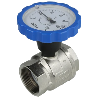 ISO-Therm ball valve blue 1 1/2" IT thermometer handle