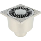 Floor drain universal 100 x 100 mm chrome-plated
