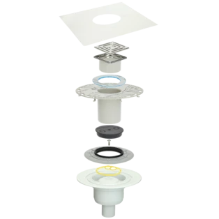 Thin-bed-drain set DS 10 vertical