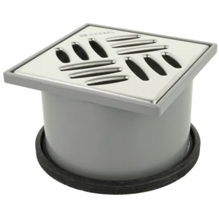 Rehausse grille &agrave; fentes V2A 120 x 120 mm