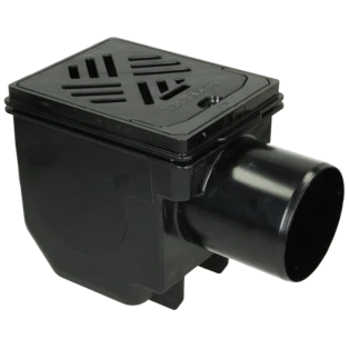 Basement drain Drehfix DN110 with twin-flap backwater valve