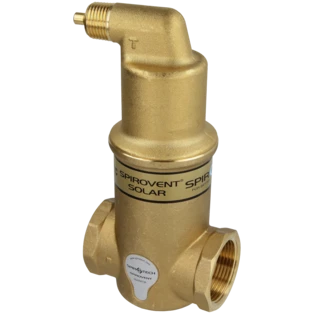 SpiroVent Solar-Mikroluftblasenabscheider mit Autoclose 1" IG horizontal