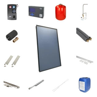 Set solaire avec 5 capteurs