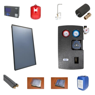 Solar package with 2 collector panels