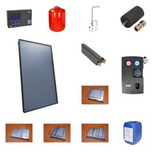 Set solaire avec 4 capteurs