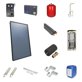 Kit solare 4plus® 4 collettori 500 l accumulatore acqua fresca su tetto