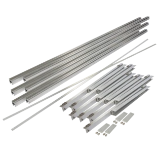 Flat-roof mounting set 4plus horizontal meander 3 collectors