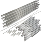 Flat-roof mounting set 4plus horizontal meander 5 collectors