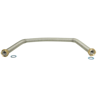 Tubo ondulato inox DN16 600 mm a due lati dado 3/4"