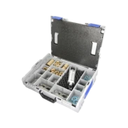 Quick-assembly kit for corrugated pipes