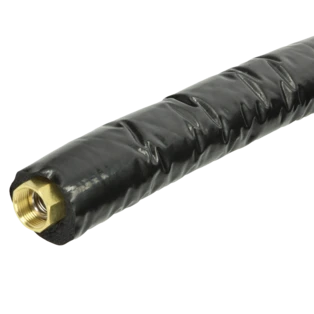 RVS ribbelbuis DN20 500 mm met aan beide zijden 1" wartelmoeren