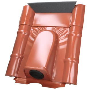 Rohrdurchf&uuml;hrung f&uuml;r Beton-Dachziegel rot